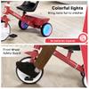 Bobike Toddler Tricycle for Ages 2-5 Years, Tricycle with 2 LED Light Wheels, Toddler Bike with 3-Position Seat and Rear Basket, Kids Bike Gift for Boys & Girl (Red) view 4