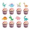 Aeisonsa 32Pcs Dinosaur Cupcake Toppers Dino Baby Shower Birthday Decorations Cupcake Toppers Party Supplies for Boys, GirlsBaby Showers view 1