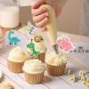 Aeisonsa 32Pcs Dinosaur Cupcake Toppers Dino Baby Shower Birthday Decorations Cupcake Toppers Party Supplies for Boys, GirlsBaby Showers view 3