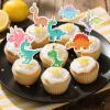 Aeisonsa 32Pcs Dinosaur Cupcake Toppers Dino Baby Shower Birthday Decorations Cupcake Toppers Party Supplies for Boys, GirlsBaby Showers view 4