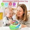 KIZZYEA Montessori Learning Toys for 1 2 3 Year Old Boys Girls, Musical Alphabet Flip Toy for Toddlers, Preschool Educational Toys with Light & Sounds, Christmas Birthday Gifts for Baby Kids view 3
