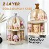 2 Layer Dolls Display Case Figure Toys Storage Box Transparent Blind Box Organizer Stand Dustproof Protection Showcase for Action Figures/Toys/Collectibles (2 Layer) view 3