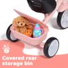 Bobike Toddler Tricycle for Ages 2-5 Years, Tricycle with 2 LED Light Wheels, Toddler Bike with 3-Position Seat and Rear Basket, Kids Bike Gift for Boys & Girl (Pink) view 2