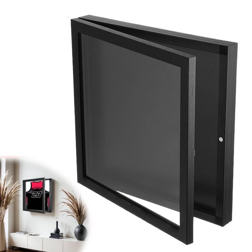 14"X18" Large T-Shirt Display Frame for Wall or Tabletop Stand Display, T-Shirt Frame Display Case - Sports Jersey Shadow Box for T-Shirts, Baseball Basketball Football Sports Jerseys, Uniform
