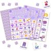 Sleepover Bingo Game Cards, Purple Slumber Bingo Game for Adults Friends Large Group, Ideal Gifts for Pajama Themed Party Holiday Activities, Spa Sleep Over Lady Night Party Decorations Favors -A14 view 1