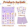 Sleepover Bingo Game Cards, Purple Slumber Bingo Game for Adults Friends Large Group, Ideal Gifts for Pajama Themed Party Holiday Activities, Spa Sleep Over Lady Night Party Decorations Favors -A14 view 2