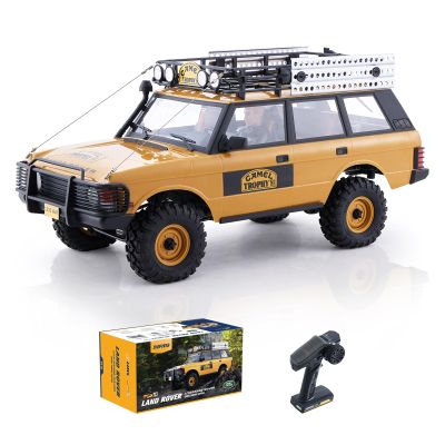 FMS 1/10 FCX10 Land Rover Camel Trophy Edition RC Crawler, Hobby RC Rock Crawler with Lighting System, 4-Link Suspension for Adults, RS (Range Rover)