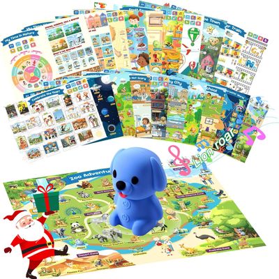Educational Toys for 2+ Year Old,Talking Pen with 20 Interactive Toddler Learning Posters,Preschool Learning Activities,Toys for Autistic Kids,Birthday Gifts for Boys Girls Ages 2 3 4 5 6