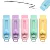 5Pcs Retractable Erasers, Cute Sliding Retractable Pencil Erasers with Heart Design for School, Office and Home view 4