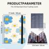ETLKJVBL 9 Pocket Trading Card Binder, Blue Flowers with Yellow Centers Card Collection Book for MTG TCG Sports & Baseball, Top Loader Holder Album for Collectors view 2