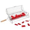 17.9" x 4.9" Large Raffle Drum Raffle Ticket Spinning Cage with Wooden Turning Handle Raffle Tickets Roll Box with Detachable Tripod Stand Durable Raffle Wheel Spinner for Games, Events, and Parties view 1