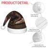 LHDGBNV Brown Labrador Retriever Santa Hat For Kids Funny Christmas Hats Warm Comfort Velvet Holiday Xmas Hat For Boys Girls New Year Festive Party Decoration view 4