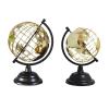 Contemporarys Blacks And Gold World Globes Desk Descoration With Wire Accent Design Office Desk view 4