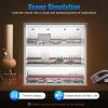 4-Tiers Vehicle Model Display Case, Garage Display Case with LED Lights, Mini Car Parking Scene, Collectible Gift Decoration, 3-Layer Model Car Parking Lot Garage. view 3