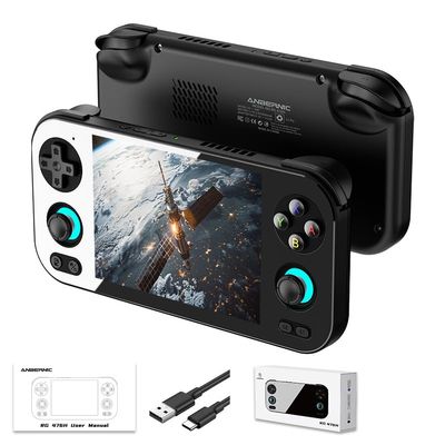 Anbernic RG476H Retro Handheld Game Console 4.7-inch LTPS in-Cell Screen No Card Android 13 System 128G Storage Support AI Functions 3D Hall Effect Joystick WiFi Bluetooth HD and TV Output Black