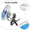 12V 24V Metal Car Fan Auto Cooling Vehicle Fan Oscillating Two Speed Quiet Strong Wind Portable Electric Fan for Truck Car with Clamp Mount 6 8 Inch Silent Air Circulation(6-inch 24V) view 4