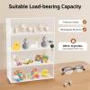 4 Shelf Clear Acrylic Display Cabinet, Acrylic Display Case with Lock, Acrylic Display Box for Collectibles Office Retail Store, 11.8*5.9*15.7 in view 4