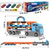 gearvibe 2-in-1 Race Truck Car Toys for 3-8 Years Old Boys Girls, Trucks for Toddlers 2-4 Years Foldable Transport Car Toys with 2 Foldable Tracks 16 Race Cars, Birthday Gifts for Toddler Toys 2-3 view 3
