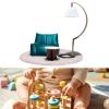 1/12 Scale Dollhouse Furniture Set,Mini Simulation Pretend Play,Dollhouse Accessories Sofa Floor Lamp Coffee Table and Carpet view 3