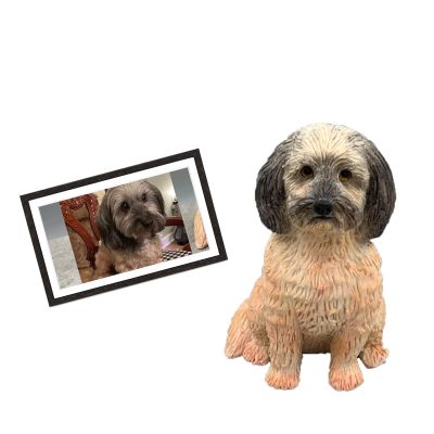 Personalized Dog Figurine, Custom Pet Memorial Gift, Handmade Polymer Clay Sculpture Based on Your Photo