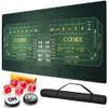 70" x 35" Craps Tabletop Mat Set with 5 Grade AAA 19mm Casino Dice & On/Off Button Crap Game Layout for Home Entertainment Non-Slip Water-Resistant Portable Crap Mat with Zippered Bag (70 X 35 IN) view 1