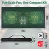 70" x 35" Craps Tabletop Mat Set with 5 Grade AAA 19mm Casino Dice & On/Off Button Crap Game Layout for Home Entertainment Non-Slip Water-Resistant Portable Crap Mat with Zippered Bag (70 X 35 IN) view 2