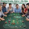 70" x 35" Craps Tabletop Mat Set with 5 Grade AAA 19mm Casino Dice & On/Off Button Crap Game Layout for Home Entertainment Non-Slip Water-Resistant Portable Crap Mat with Zippered Bag (70 X 35 IN) view 4