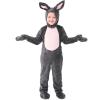 HAPNBCELE Rabbit Costume for Kids, Girls Boys Grey Bunny Animals with Headgear, Gloves, Halloween Christmas Easter Cosplay (Grey, Medium 8-10 Years) view 1