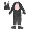 HAPNBCELE Rabbit Costume for Kids, Girls Boys Grey Bunny Animals with Headgear, Gloves, Halloween Christmas Easter Cosplay (Grey, Medium 8-10 Years) view 3