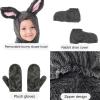 HAPNBCELE Rabbit Costume for Kids, Girls Boys Grey Bunny Animals with Headgear, Gloves, Halloween Christmas Easter Cosplay (Grey, Medium 8-10 Years) view 4