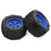 4Pcs 1/18 RC Car Wheels and Tires Accessory Durability Professional Sturdy Spare Parts RC Car Part Replace for Typhon Grom, Blue view 4