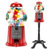 15 Inch Commercial Big Red Gumball Machine with Stand, Key-Operated Candy Dispenser Bubble Gum Machine, Coin-Operated Metal Base for Halloween Christmas Parties, Fun Gift for Kids & Events (Red) view 1