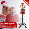 15 Inch Commercial Big Red Gumball Machine with Stand, Key-Operated Candy Dispenser Bubble Gum Machine, Coin-Operated Metal Base for Halloween Christmas Parties, Fun Gift for Kids & Events (Red) view 3