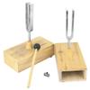 440Hz Tuning Fork Set with Wood Resonance Box Striker Physics Acoustic Experiment Kit for Sound Resonance Frequency Demonstration and Wave Interference Studies view 1