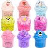 9 Pack Cloud Slime Kit, with 3 Jelly Cube Crunchy Slime 3 Cloud Slime 3 Butter Slime, Soft Non-Sticky, with Panda, Peach Charms, Stress Relief Toy for Girls Boys, Birthday Gift, Kids Party Toys view 1