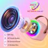 Mini Karaoke Machine with 2 Wireless Microphones,Gift for 3-12 Years Old, 2026 Best Christmas Birthday Toy for Girls Boys Party (Chrismas-Pink) view 4
