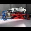 HQABNGI Diorama 1:64 Scale Car Garage Engine Hanger Models Workshop Car Parking Lot Repair Tool Scene Accessories Prop (A3-Blue) view 2
