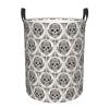 Mexican Skull Printing Personalized Circular Dirty Clothes Hamper-Standable Design Works In Bathroom & Closet view 1