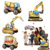 4PCS Self-Standing Engineering Vehicle Balloon Large 4D Foil Construction Excavator Party Decoration, Easy to Inflate, Birthday, Shower & Construction Theme Supplies view 1