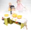Asixxsix Kids Kitchen Playset, Kids Play Kitchen Playset Chef PretendPlay Set, Toys with Toy Food & Cookware Accessories, for Girls Boys Gifts view 3