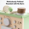 Diydeg Wooden Coffee Maker Toy, Kitchen Toy with Safe Paint for Kids, Encourages Creativity and Hand Eye Coordination, Kids Coffee Playset for Boys Girls Age 3+ view 4