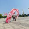 BPGSLYX Chinese Dragon Poi Ribbon Dragon Dance Ribbon Streamer with Head Dragon Dance Silk Streamer - Large Flowy Ribbon for Outdoor Fun, Festival Performances & Exercise (8m,Pink) view 2