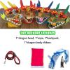 BPGSLYX Chinese Dragon Poi Ribbon Dragon Dance Ribbon Streamer with Head Dragon Dance Silk Streamer - Large Flowy Ribbon for Outdoor Fun, Festival Performances & Exercise (8m,Pink) view 3