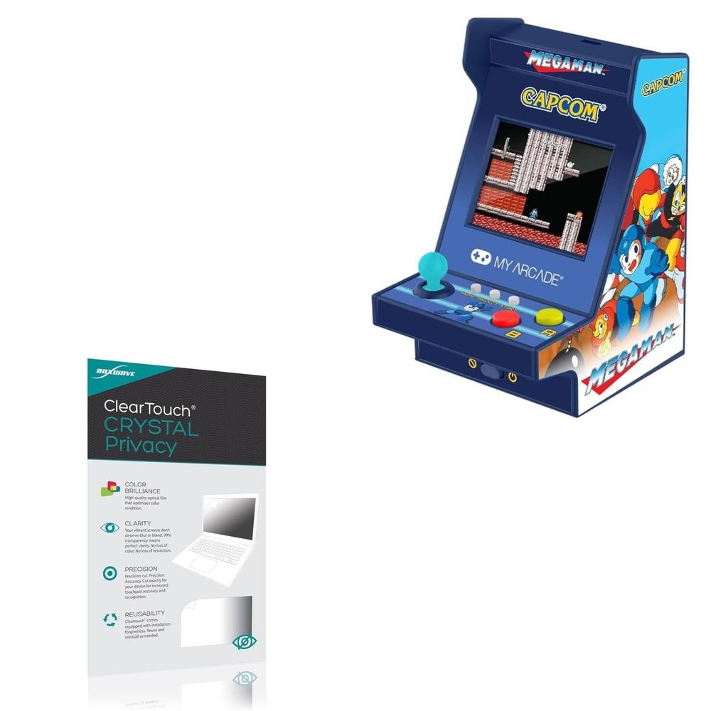 BoxWave Screen Protector Compatible With My Arcade Mega Man Nano Player Pro - ClearTouch Crystal Privacy (2-Pack), Privacy Screen Protector Flexible Film Clear