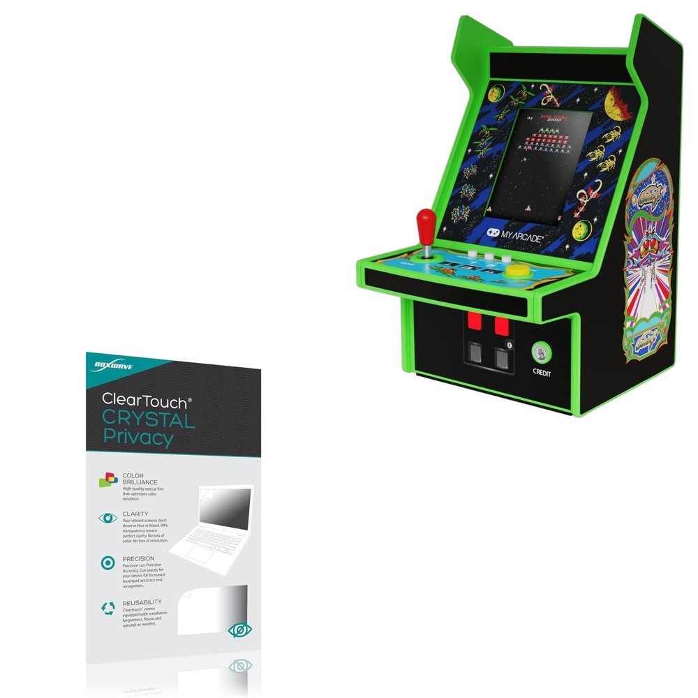 BoxWave Screen Protector Compatible with My Arcade Galaga Micro Player Pro - ClearTouch Crystal Privacy (2-Pack), Privacy Screen Protector Flexible Film Clear