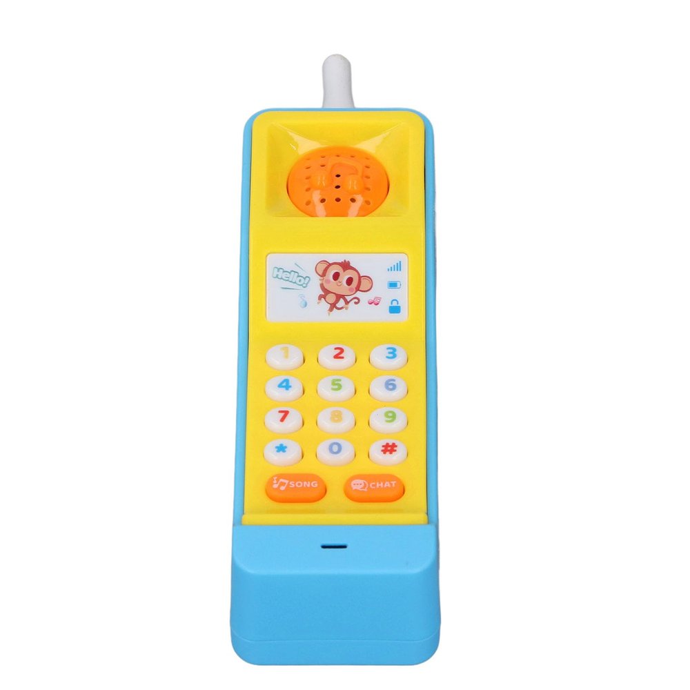 Baby Learning Play Phone Cell Phone, Simulation Retro Musical Toy Cell Toy for Boys (Blue)