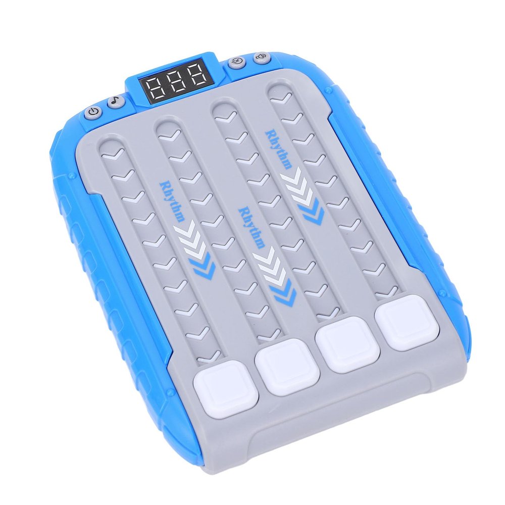 ToysCentral Basics Rhythm Quick Push Game, Handheld Rhythm Game Machine Educational for Boys Girls (Blue)