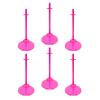 6 Pieces Doll Stand with Adjustable Waist Clip, Doll Accessory for 10-12 Inch Dolls, Quick Installation, Multifunctional and, Rose Pink view 1