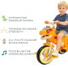 Dinosaur Kids Tricycle for Rider- Toddlers Kid Trike Bike Big Wheel with Music, Storage Basket,Light Wheel, Indoor/Outdoor Preschool Daycare Kids Bike,Best Gift for 3-7 Year Old Girls & Boys (Yellow) view 2