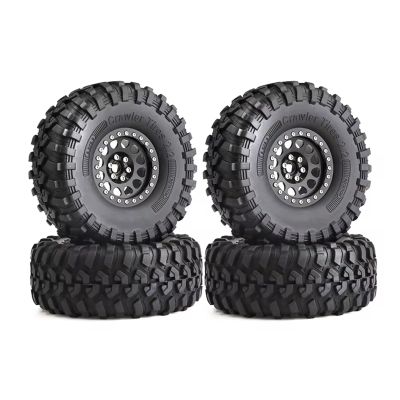 Rc Car Wheel Rim Tire for Axial SCX10 for Wraith for Capra for Traxxas TRX4 D90 1/10 RC Crawler Car 4pcs 135mm Metal 2. Beadlock Wheel Rim Tire Set